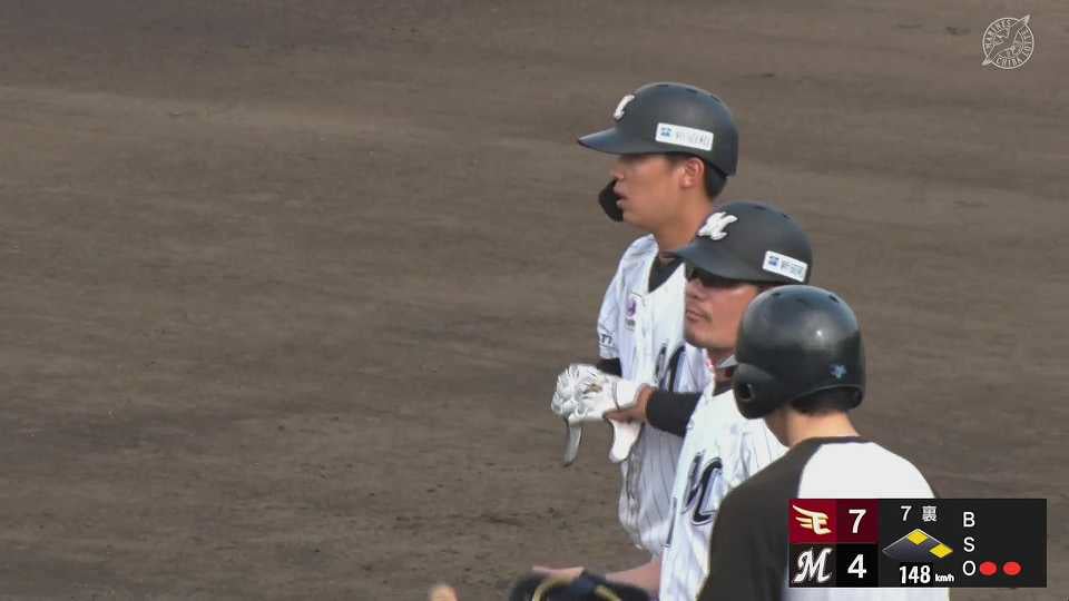 【ファーム】マリーンズ・金田優太 ライト前へ反撃のタイムリーヒット!!  2023年6月25日 千葉ロッテマリーンズ 対 東北楽天ゴールデンイーグルス