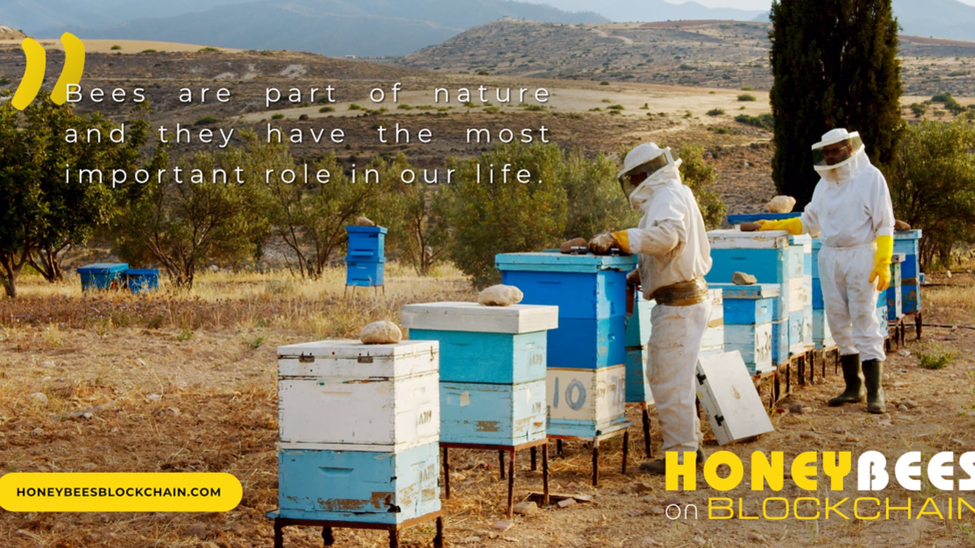 Honeybees on blockchain trailer