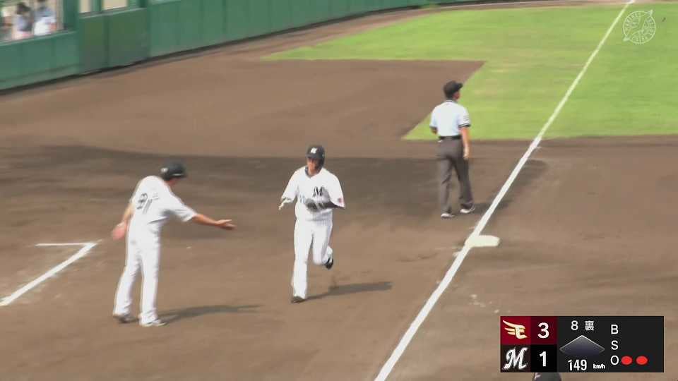 【ファーム】反撃の一発!! マリーンズ・三木亮がレフトへのソロホームラン!!  2023年6月26日 千葉ロッテマリーンズ 対 東北楽天ゴールデンイーグルス
