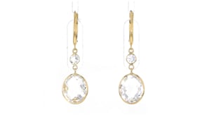 10.60 ct. t.w. White Topaz Drop Earrings in 14kt Yellow Gold