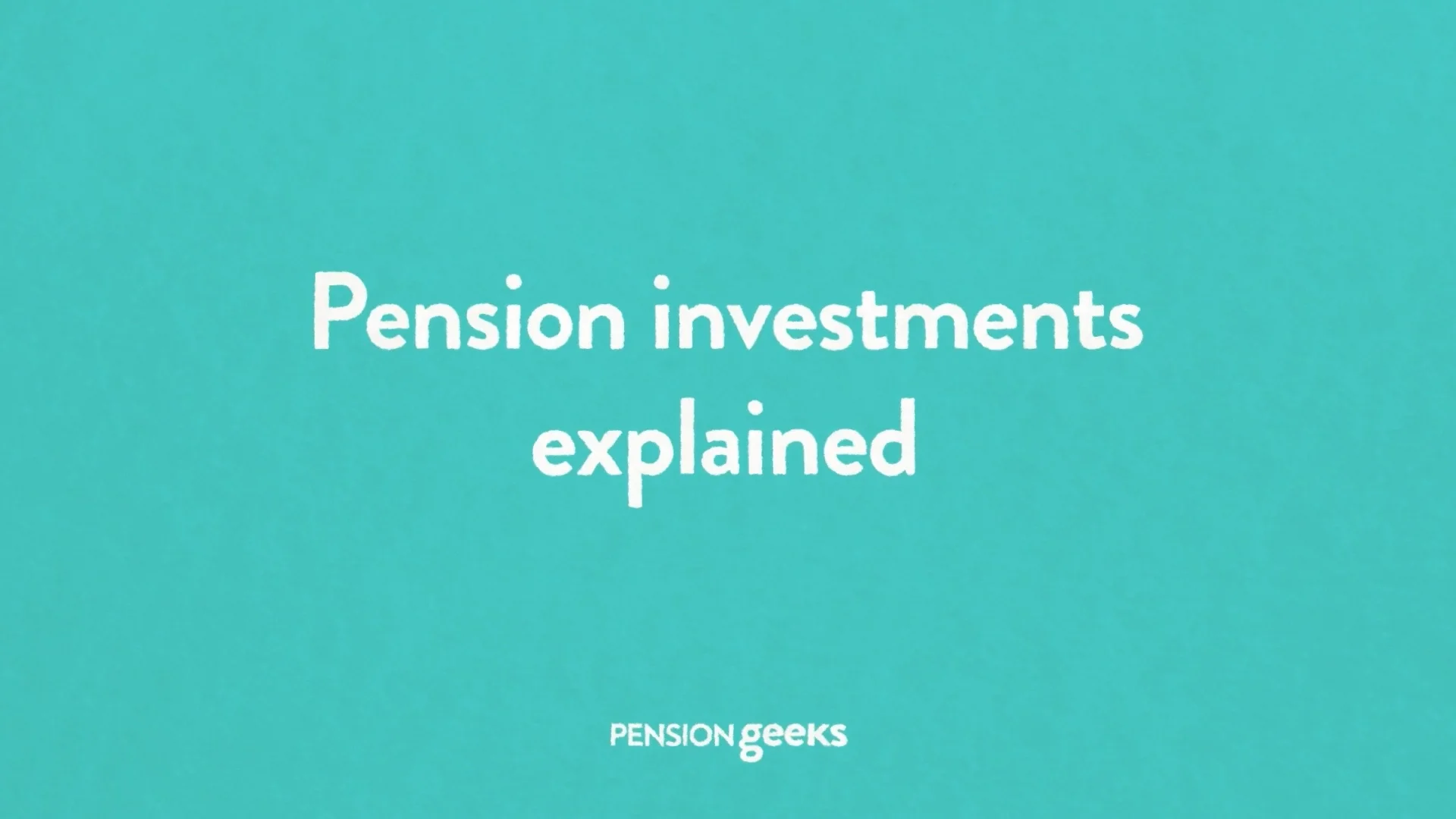 Pension investments explained