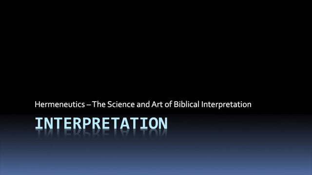 Session 04 - Interpretation on Vimeo