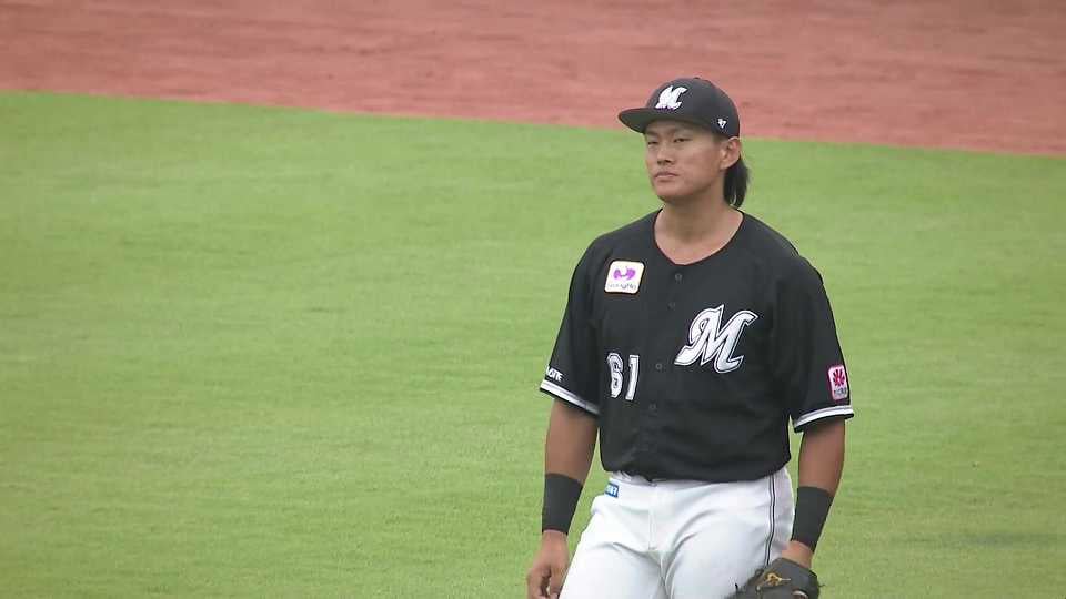 【ファーム】攻守に躍動!! マリーンズ・山本大斗 ライナー性の当たりをスライディングキャッチ!!  2023年6月27日 北海道日本ハムファイターズ 対 千葉ロッテマリーンズ