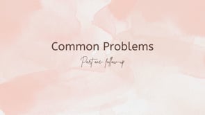 Common problems 1- follow-up