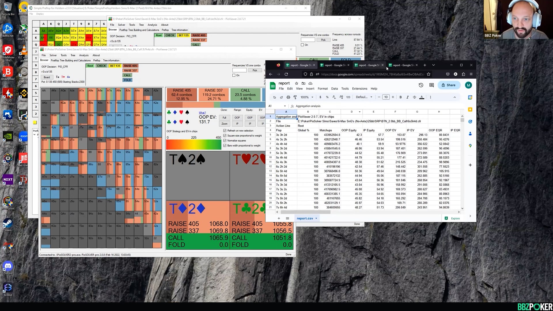SNG: BB vs BTN Cbet 25BB (No Antes)