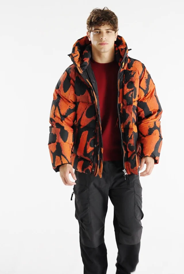 Orange camo deals puffer jacket