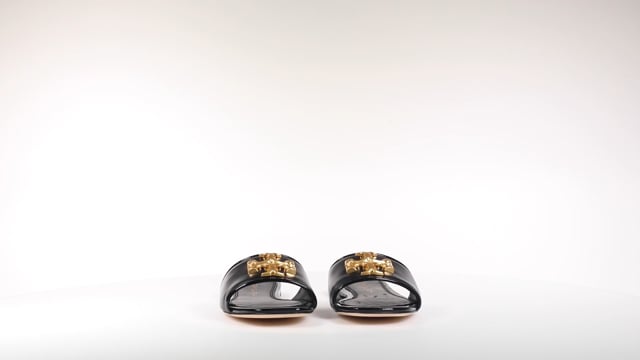 Tory Burch Sandalias planas Negras Eleanor Slide Mujer El