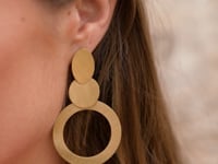 Statement earrings with cut-out circle | My Jewellery