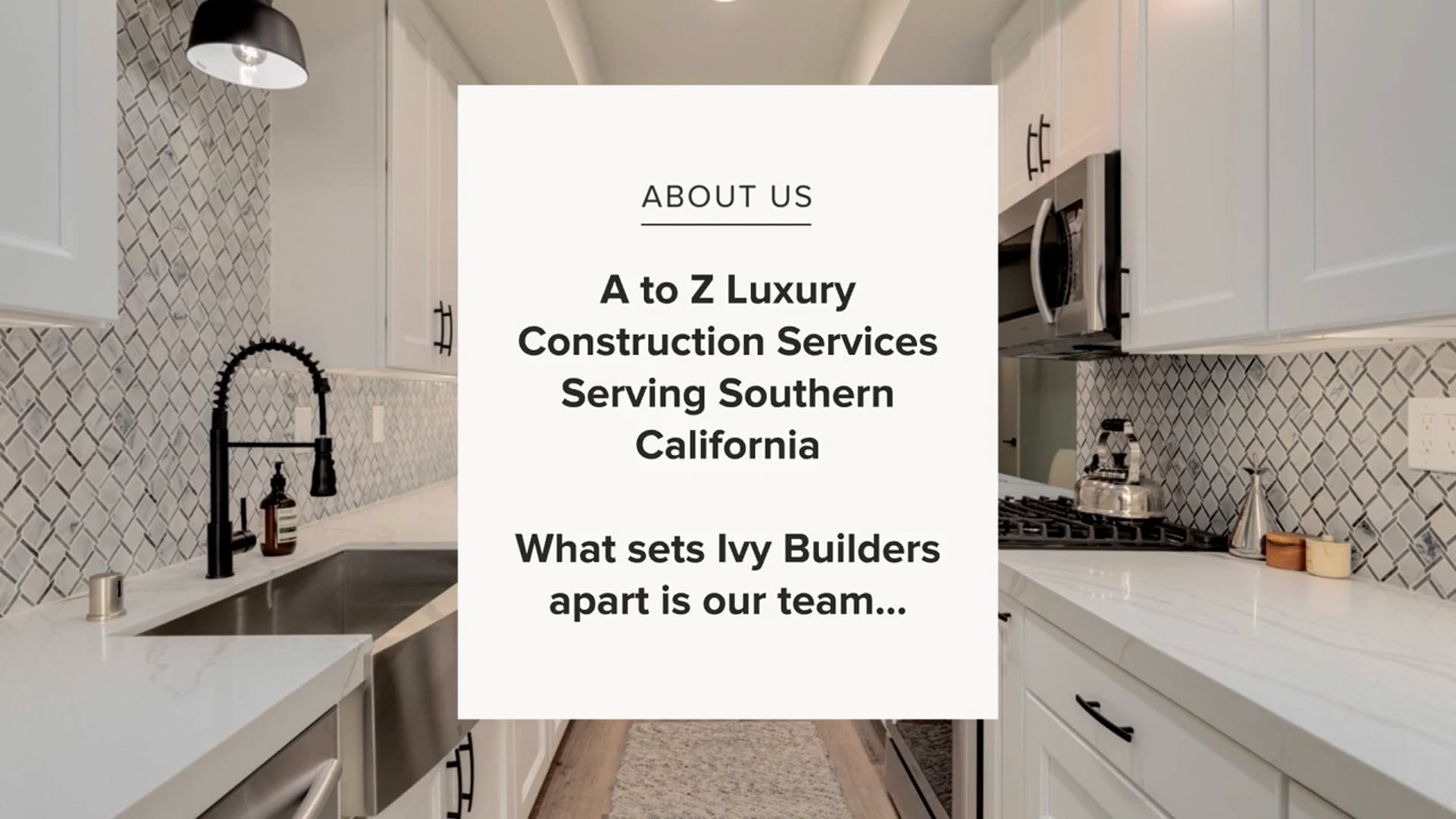 About Us  Luxury Construction