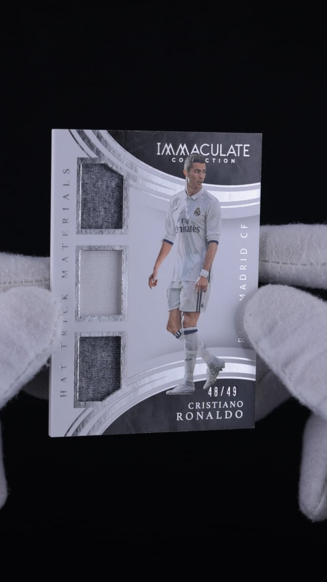 2017 Immaculate Collection Hat Trick Cristiano Ronaldo PATCH /49 MBA AUTH