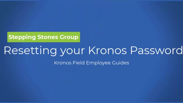 Resetting your Kronos Password