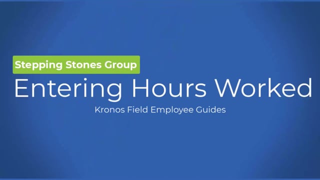 Entering Hours Worked