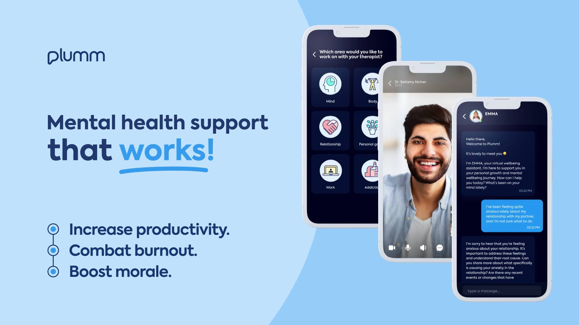 Plumm - Mental health support that works! (1 min) on Vimeo