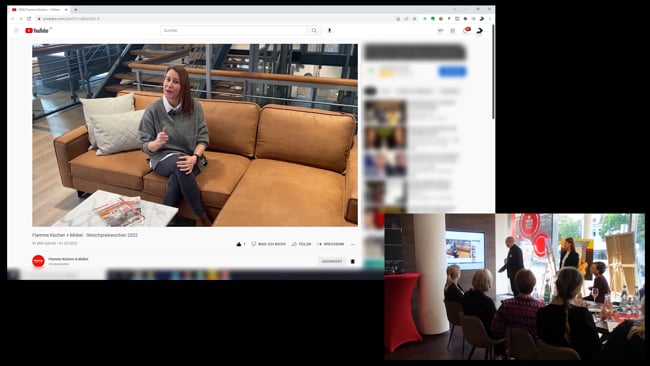 Flamme Möbel wurde in Videomarketing qualifiziert