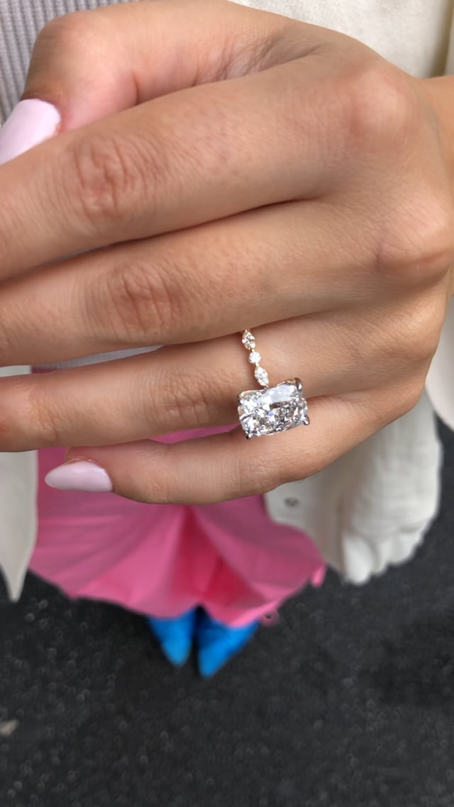 Two-Diamond Engagement Ring (Kenneth) - DiamondNet