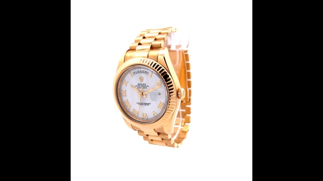 Rolex Day-Date II President 18K Yellow White Roman Numerals