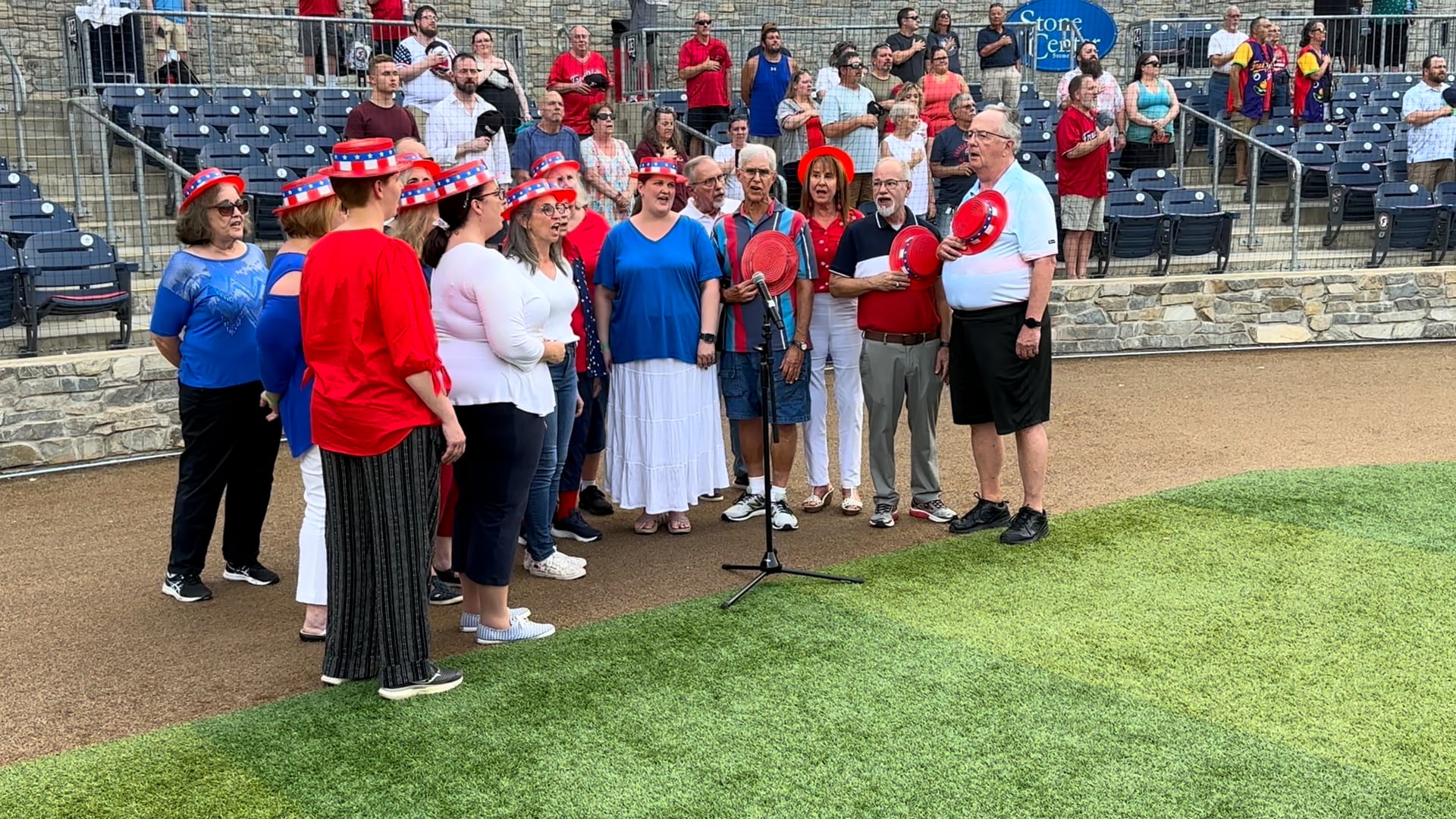 RCS Singing the Star Spangled Banner at the Fred Nats Baseball Game