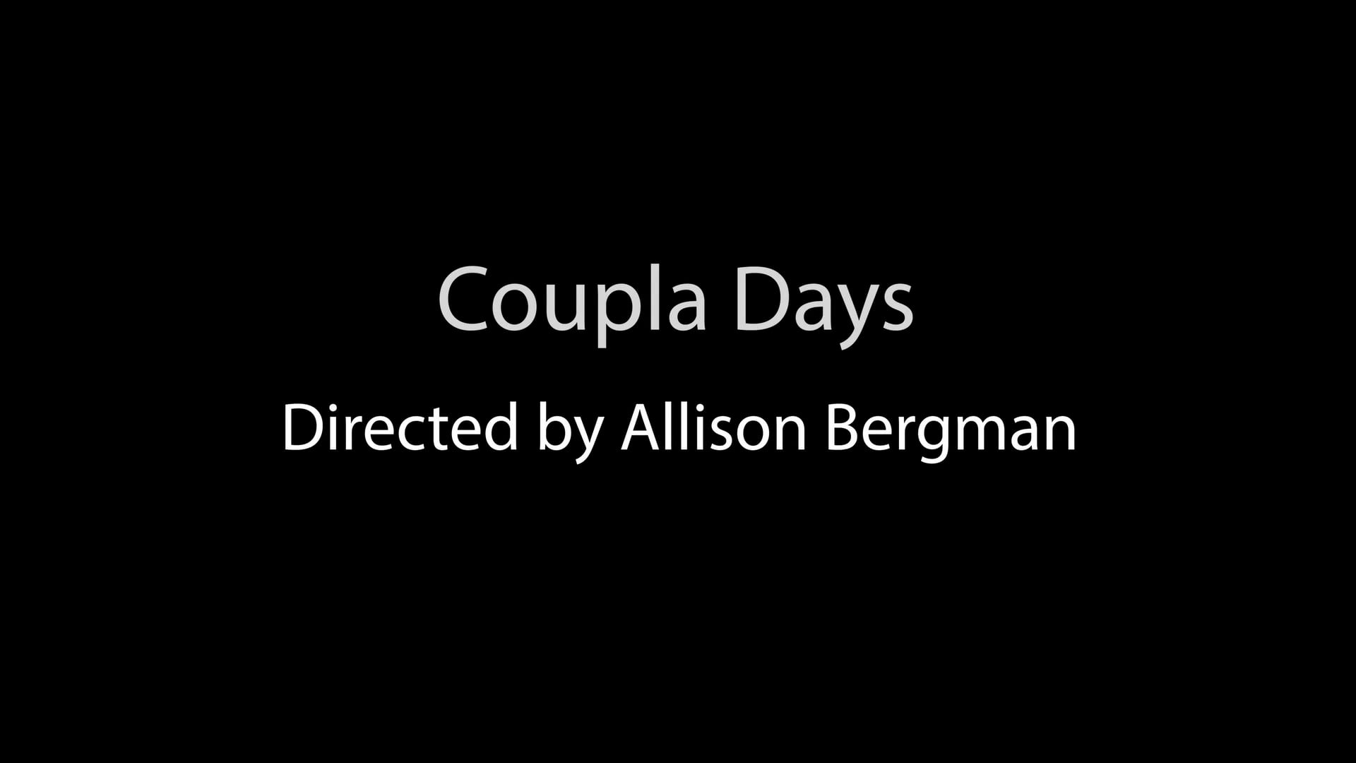 Coupla Days - Short
