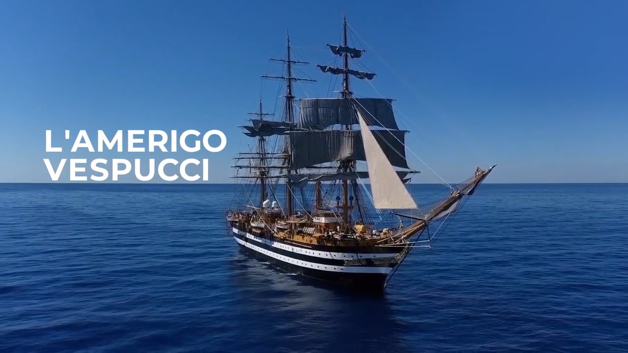 La partenza della nave Amerigo Vespucci per il giro del mondo Il