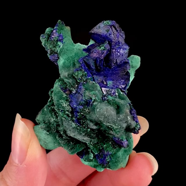 Azurite pseudomorphing to Malachite