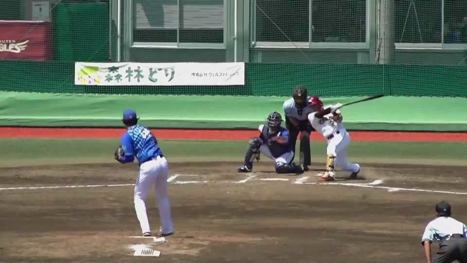 【ファーム】変化球をレフト前へ!! イーグルス・平良竜哉のタイムリーヒットで1点を返す!!  2023年7月2日 東北楽天ゴールデンイーグルス 対 横浜DeNAベイスターズ