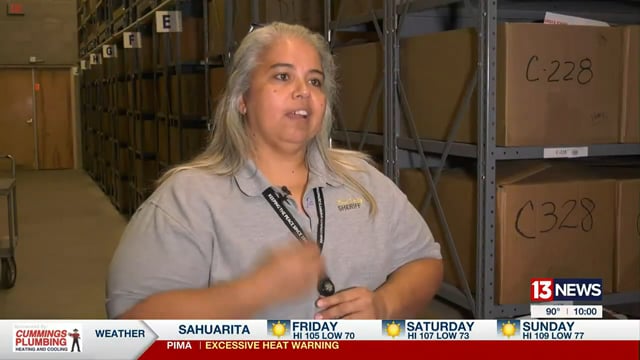 Inside look at Pima County Sheriff’s Department evidence room