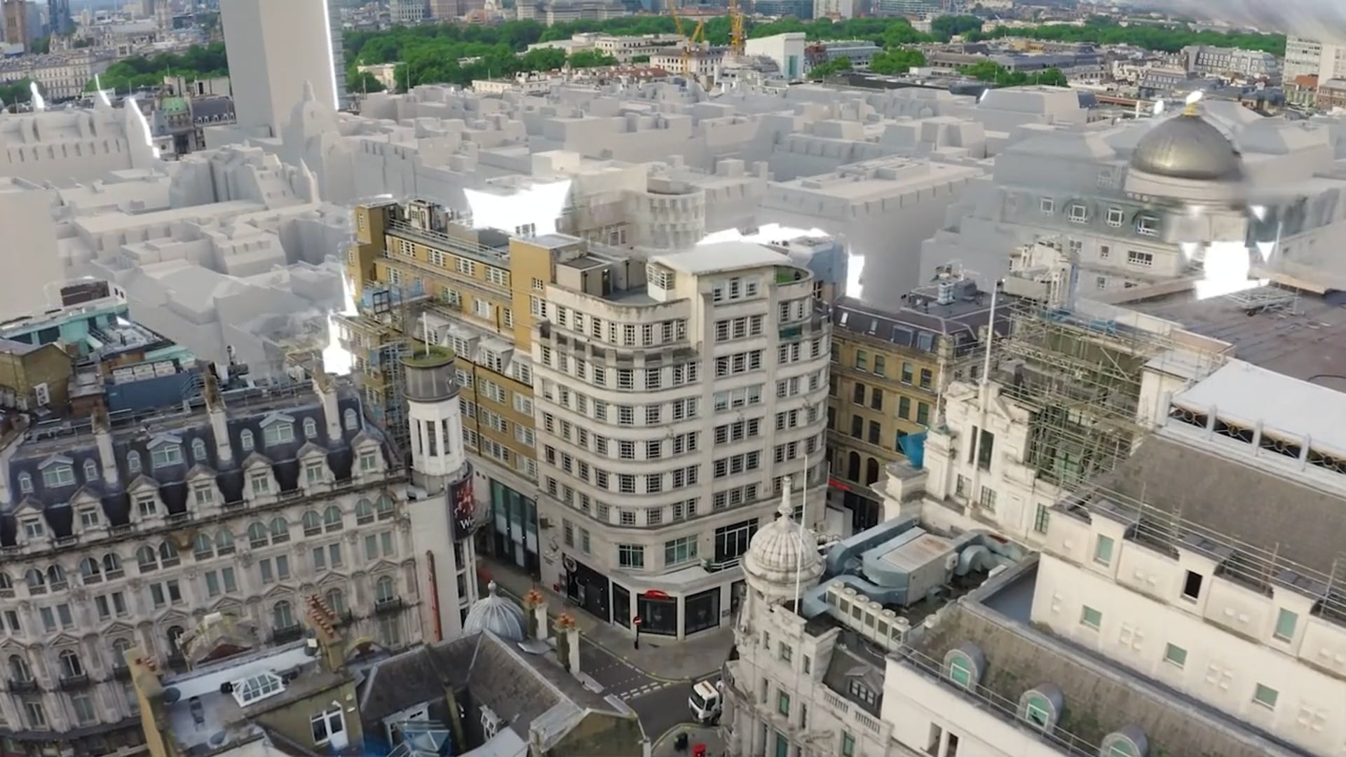 3D Render Aerial Track Animation