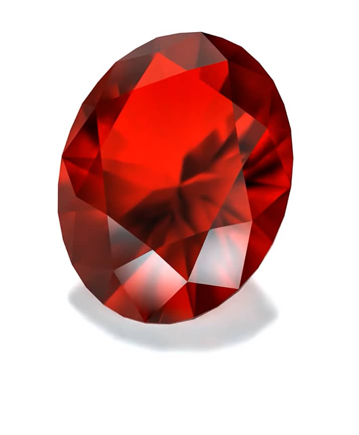 Prsten Red Passion: bijelo zlato, rubin