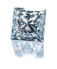 Pure engagement ring: gold, princess cut diamond