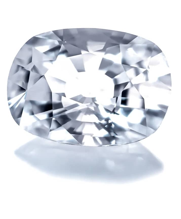 Engagement Ring: gold, white sapphire, diamonds
