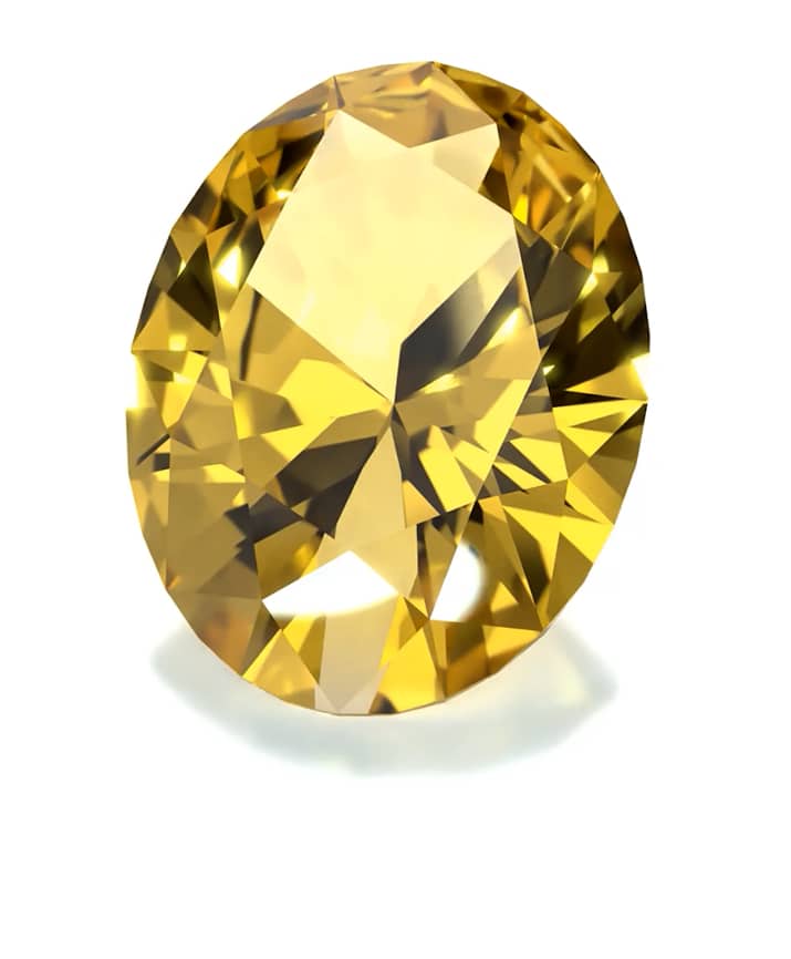 Zásnubní prsten SAVICKI: žluté zlato, žlutý safír, bílé safíry