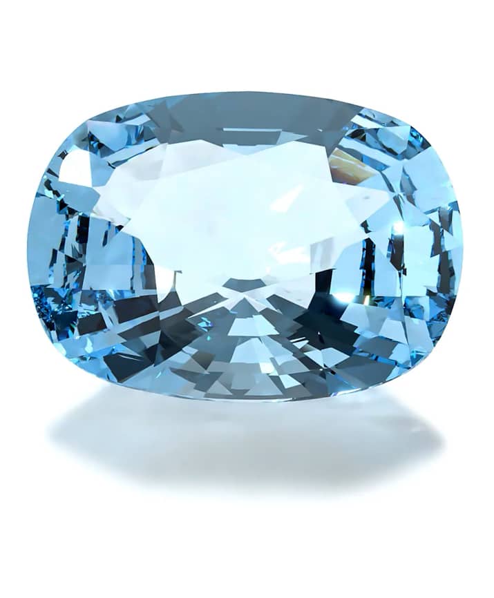 Zásnubní prsten SAVICKI: bílé zlato, akvamarín, diamanty