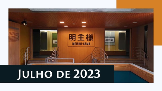 Capa do vídeo “Caligrafias da Exposição “Meishu-Sama – Vida e Obra” | SSG - julho 2023”