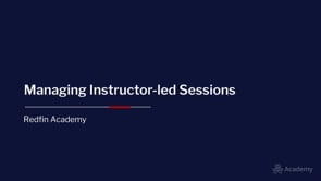 RA 01 05 Managing Instructor-led Sessions