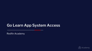 RA 01 02 Redfin Academy Go Learn App System Access