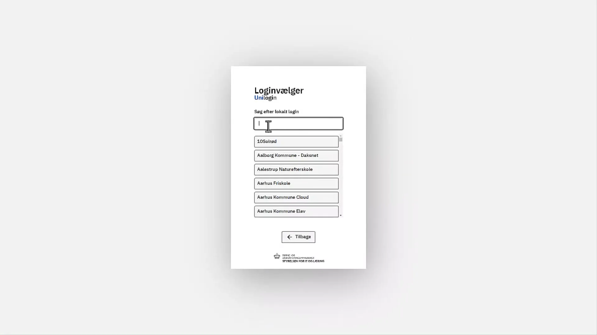 Log på med lokalt login