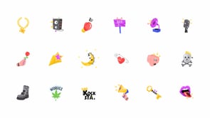 Rock Animated Stickers, a Duotone Icon by Brickclay (Thumbnail 7 of 7)