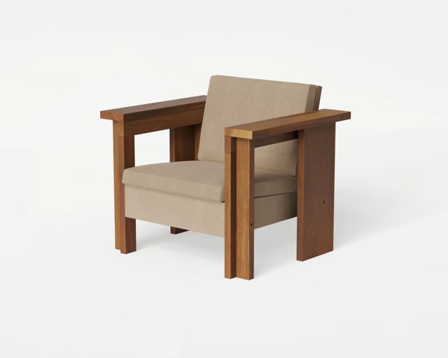 Symmetry Chair Ash Oat - Chair with armrest | FRAMA