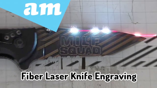 Fiber Laser Metal Pocket Folding Knife Engraving Design, Position & Laser Engrave Hatch Techniques