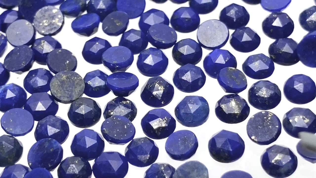 ラピスラズリ（産地・アフガニスタン） ラウンド ローズカット4×4×2mm