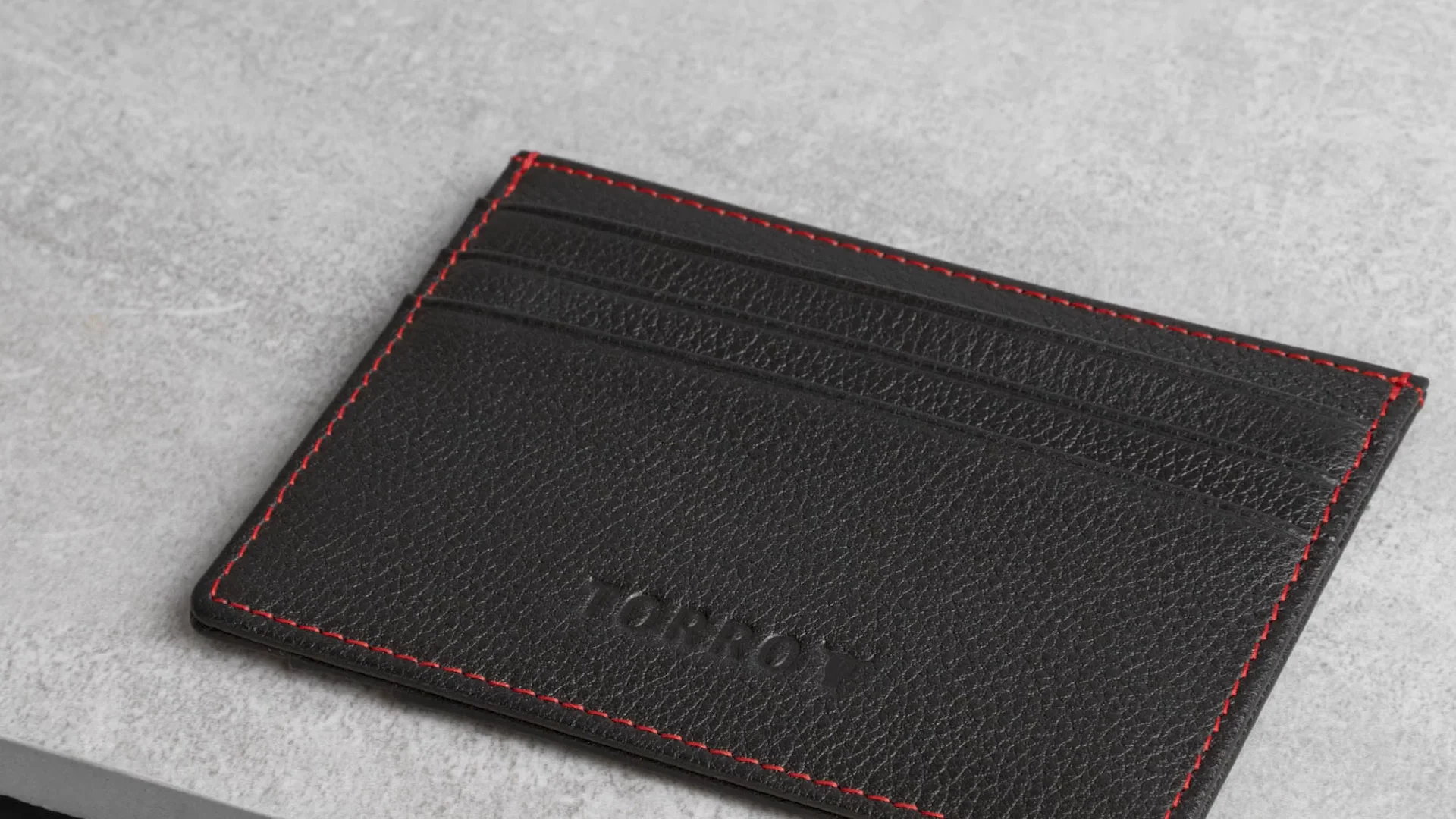 Torro Leather Credit Card Holder (for Cash and Cards) - Black