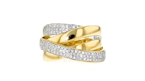 50 ct. t.w. Diamond Highway Ring in 18kt Gold Over Sterling