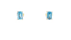 1.00 ct. t.w. Swiss Blue Topaz Stud Earrings in 14kt Yellow Gold
