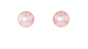 10-11mm Pink Cultured Pearl Stud Earrings in 14kt Yellow Gold