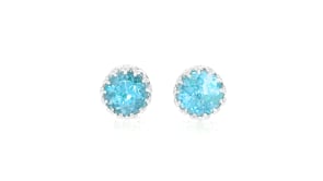 4.80 ct. t.w. Sky Blue Topaz Crown-Style Stud Earrings in Sterling Silver
