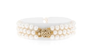 5-5.5mm Cultured Pearl Bracelet with 14kt Yellow Gold Clasp