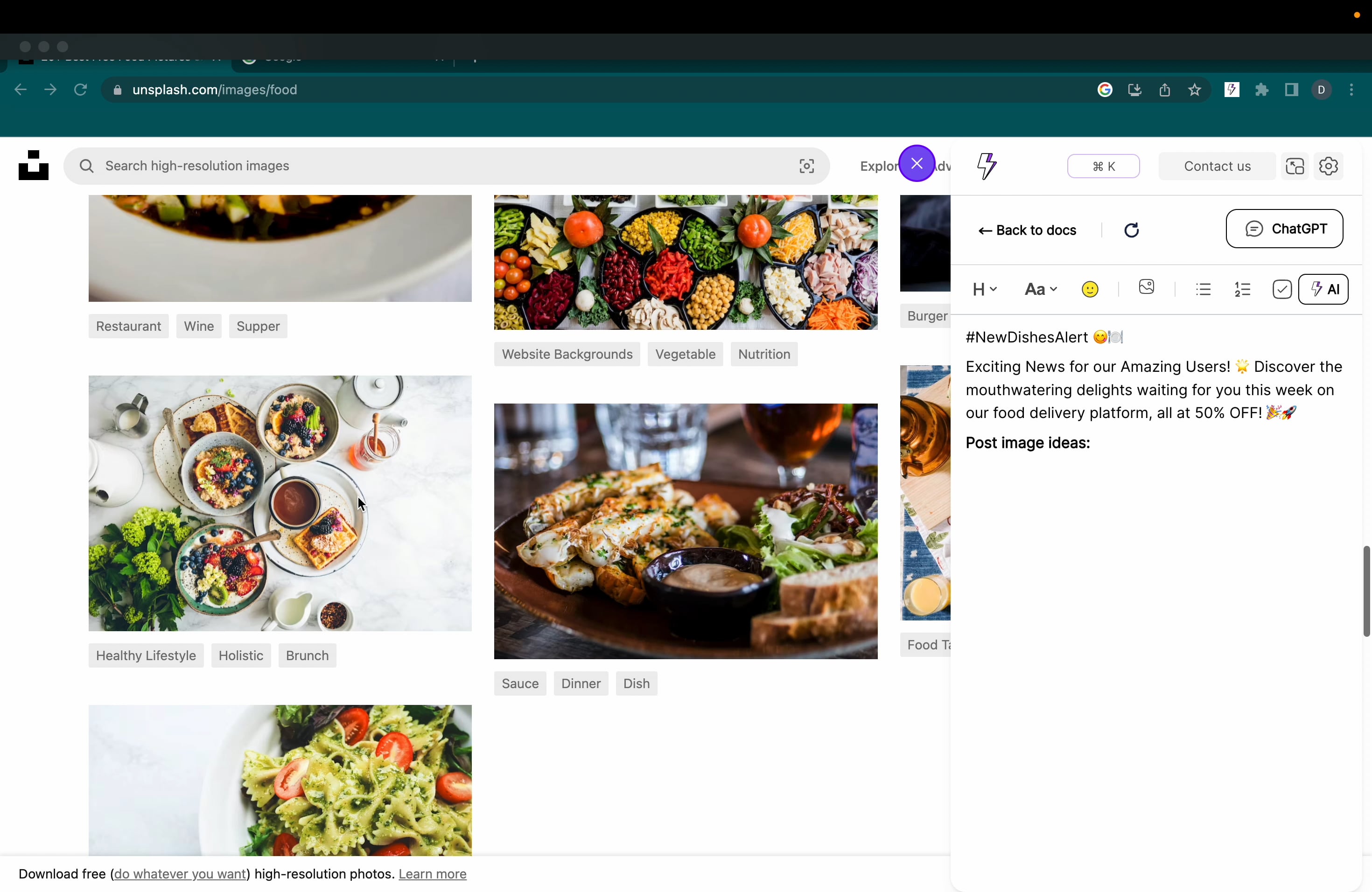 Paste images on Vimeo
