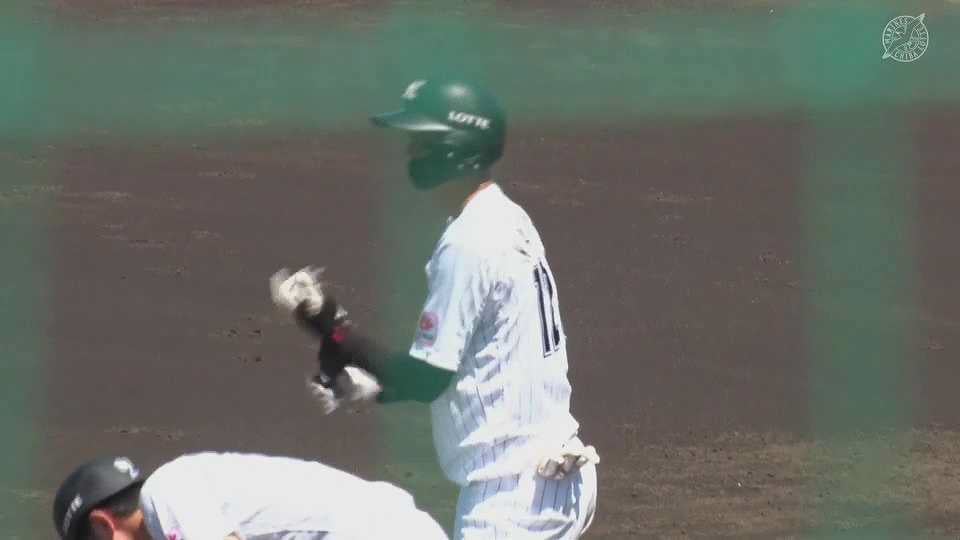 【ファーム】マリーンズ・勝又琉偉 レフト前へ運ぶタイムリーヒットで同点に追いつく!!  2023年7月6日 千葉ロッテマリーンズ 対 読売ジャイアンツ