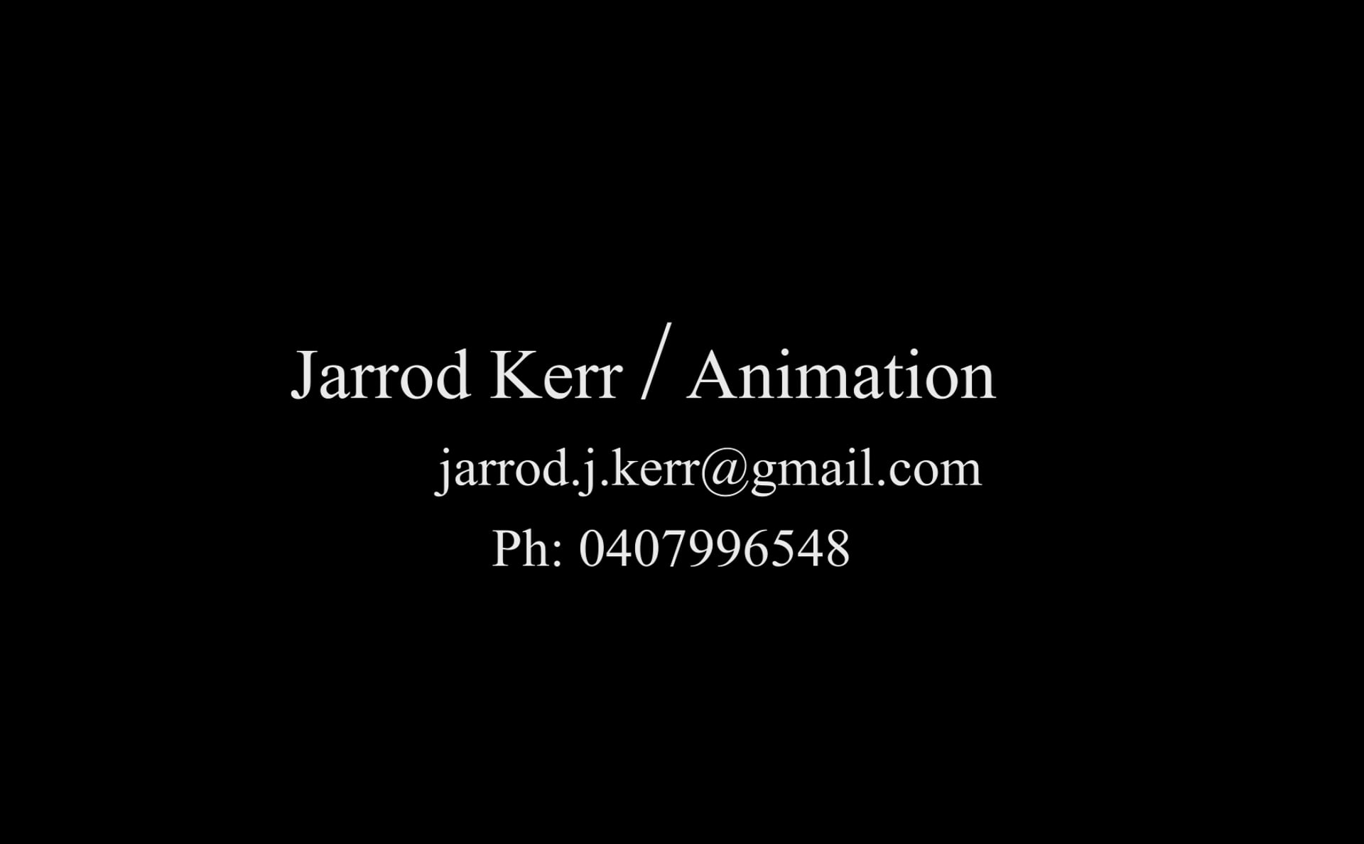 Jarrod_Kerr_Showreel on Vimeo