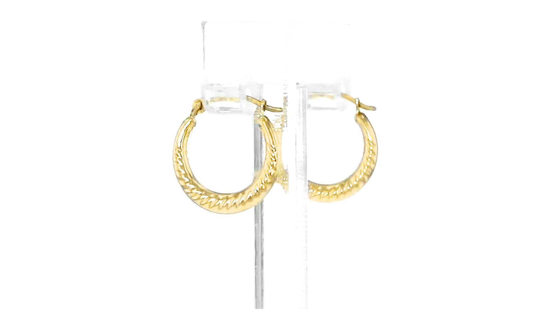 14kt Yellow Gold Jewelry Set: Three Pairs of Hoop Earrings. 1